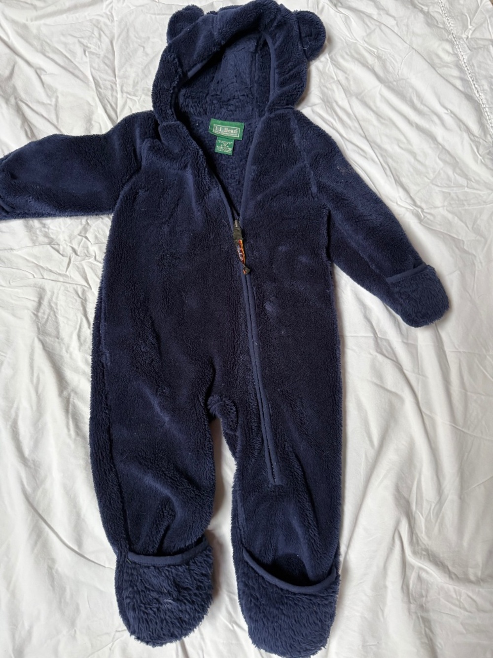 L.L. Bean fleece bunting, Navy, Size 6-12 months